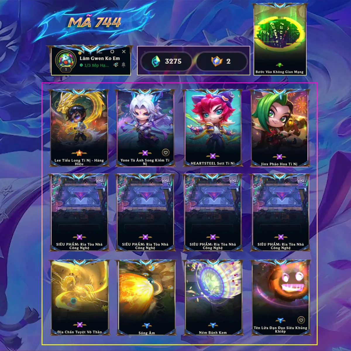 Tài khoản game: 744