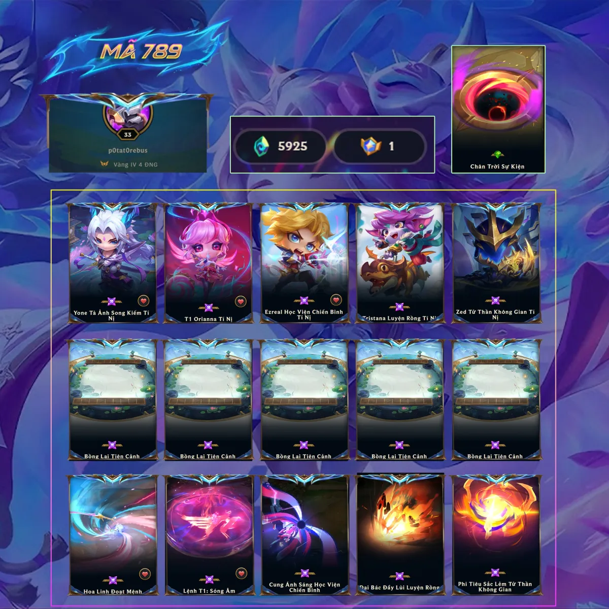 Tài khoản game: 789