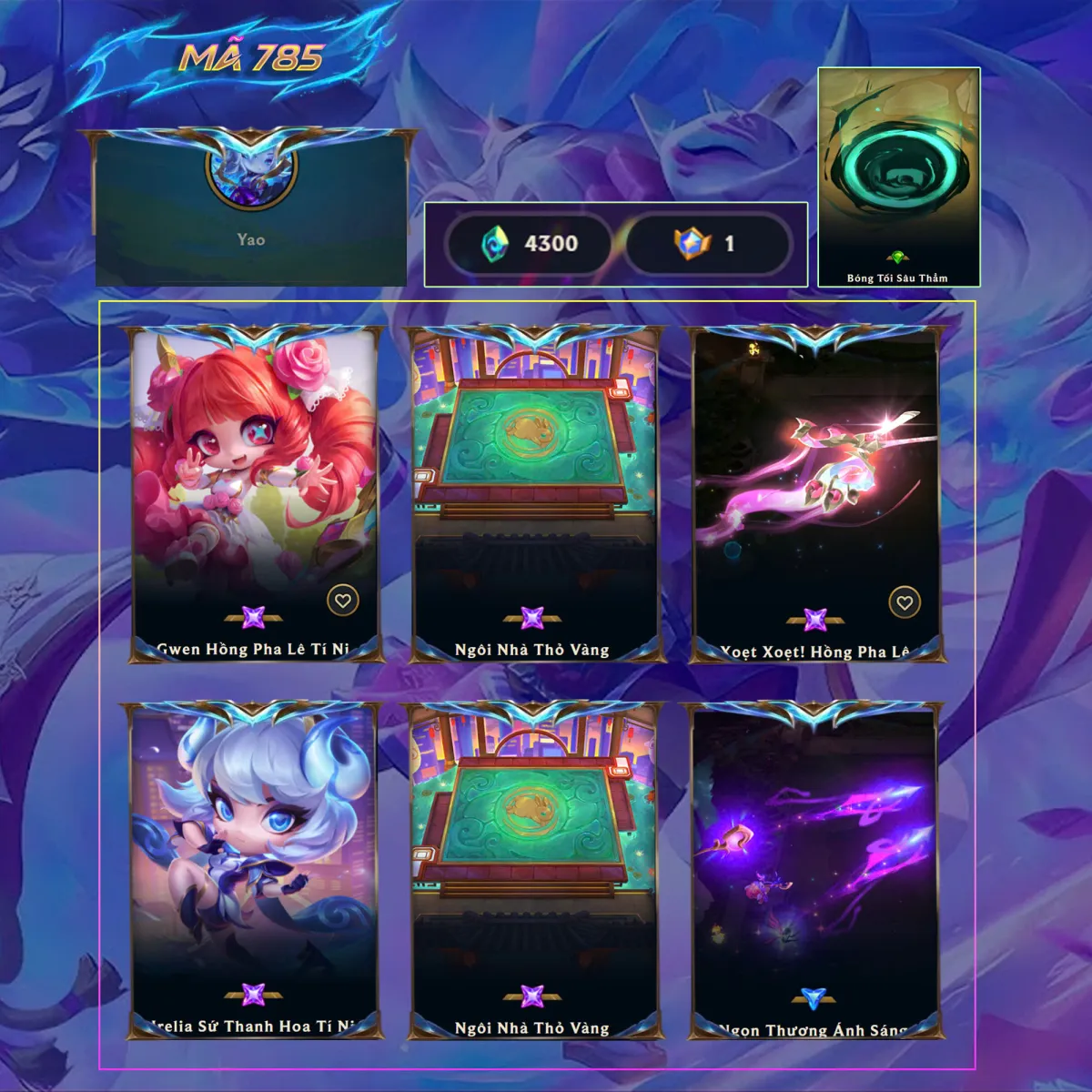 Tài khoản game: 785