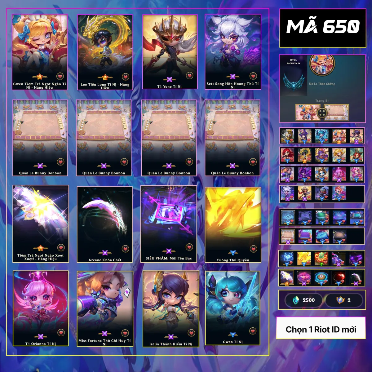 Tài khoản game: 750