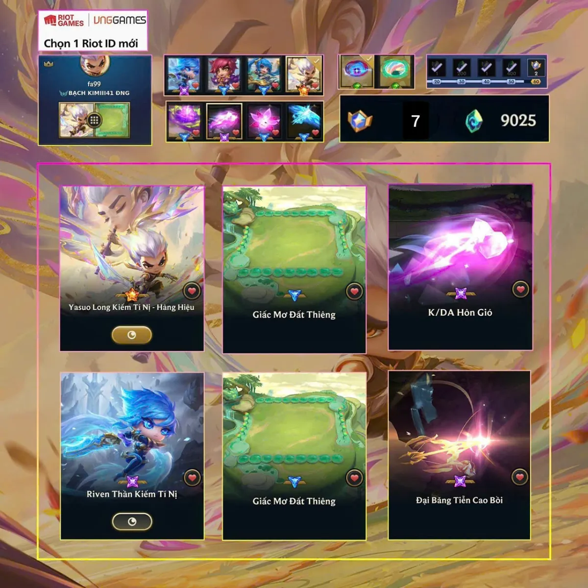 Tài khoản game: 701