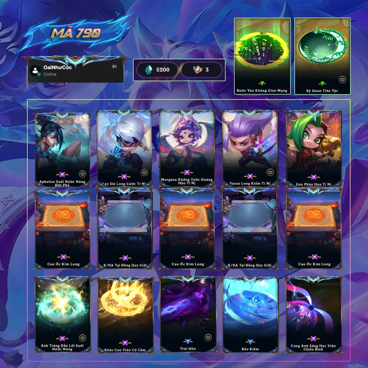 Tài khoản game: 790